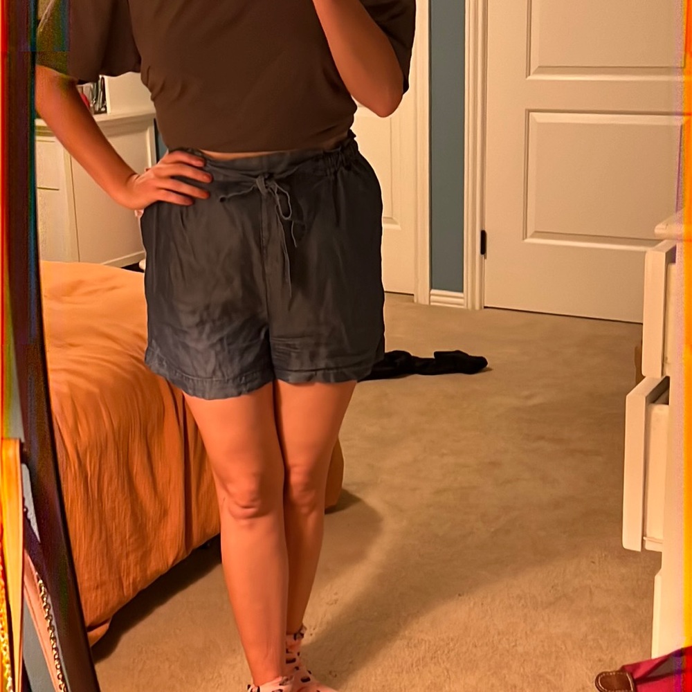 Denim Style Fabric Shorts